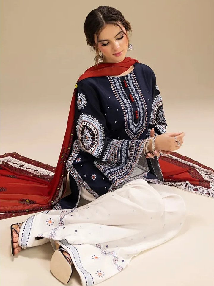 Rangrez – Heavy Embroidered 3-Piece Suit (Stitched)