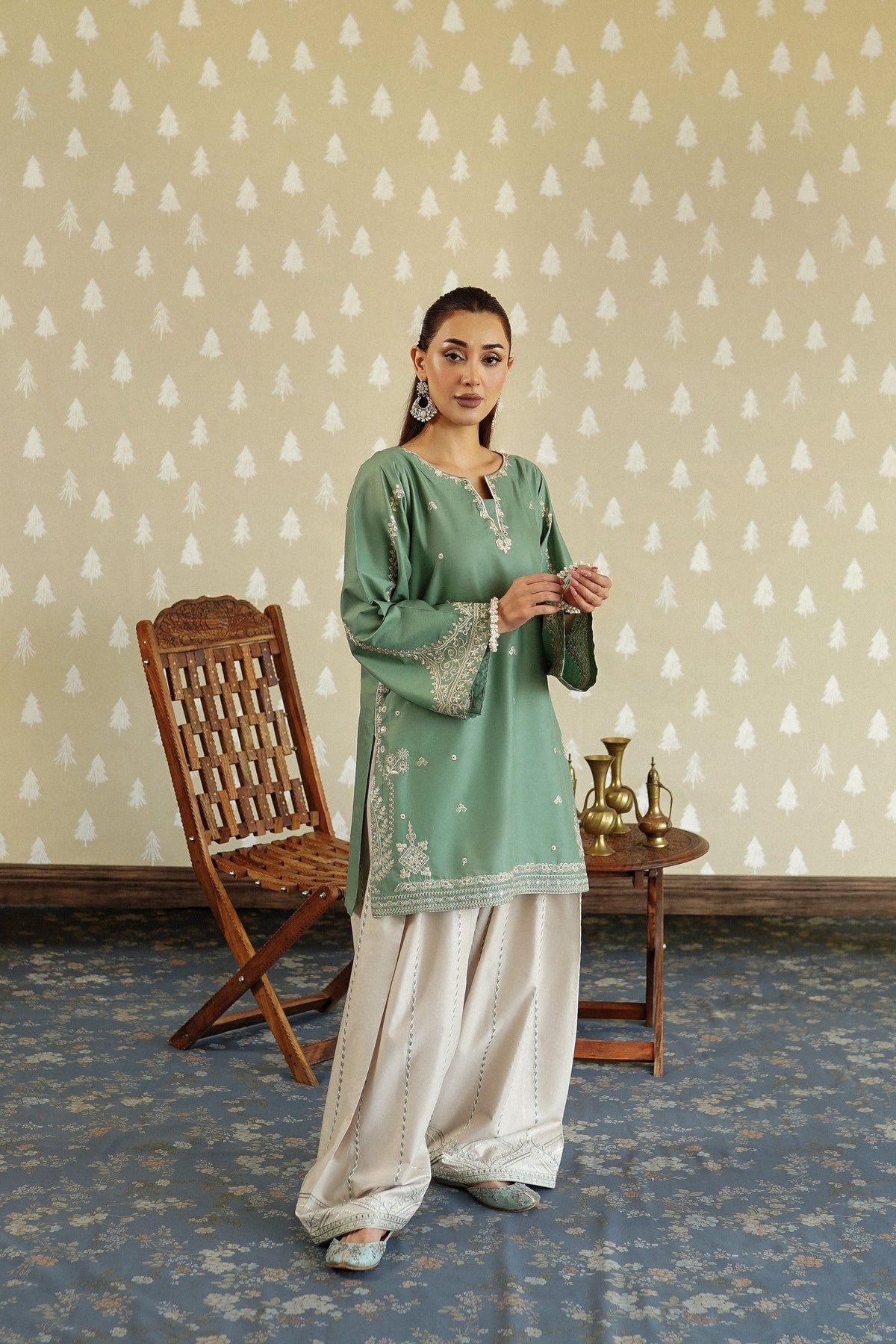 LAAM 2 Piece - Unstitched Dhanak Embroidered Suit