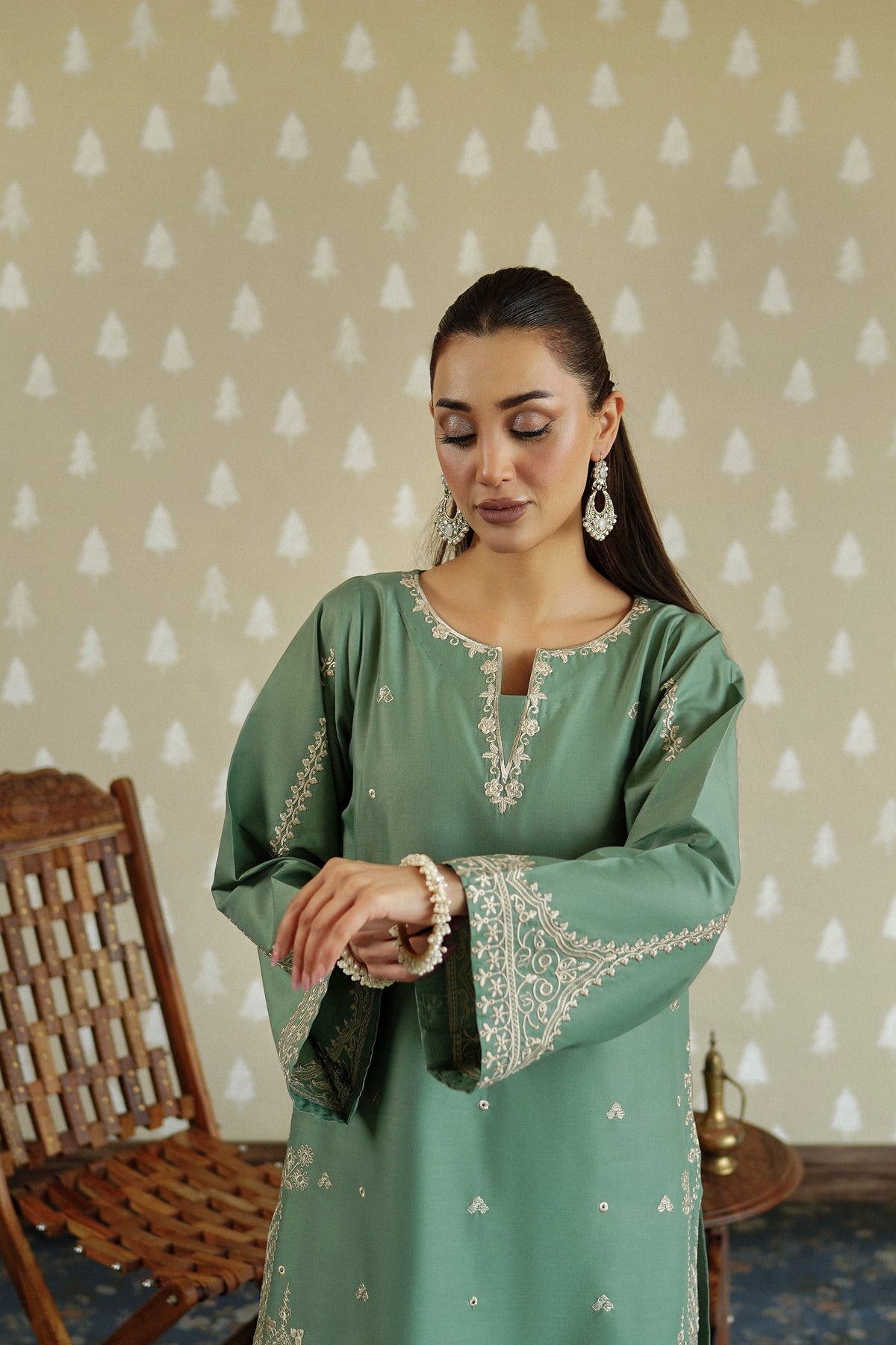 LAAM 2 Piece - Unstitched Dhanak Embroidered Suit