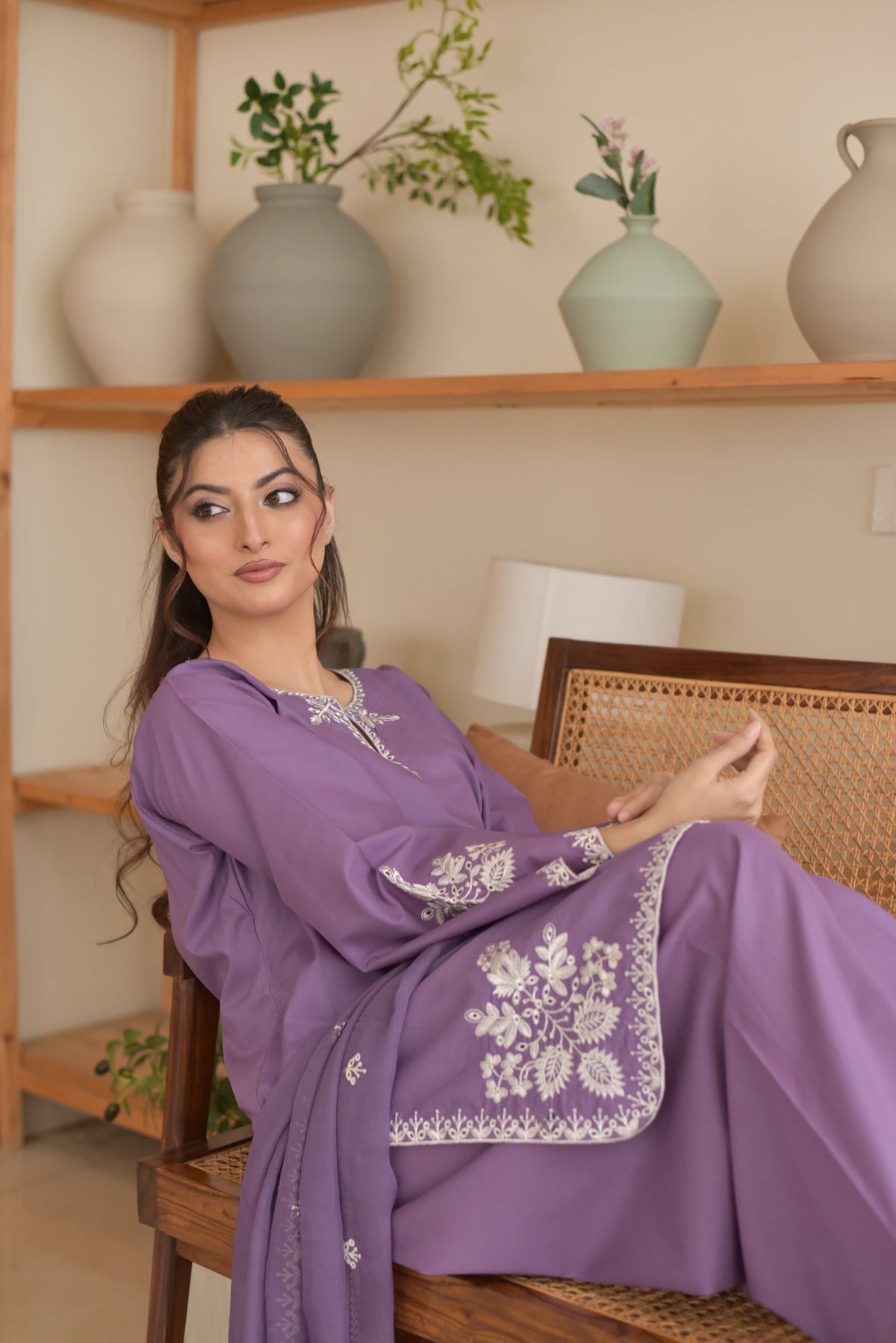 Lavender Grace Embroidered 3PC