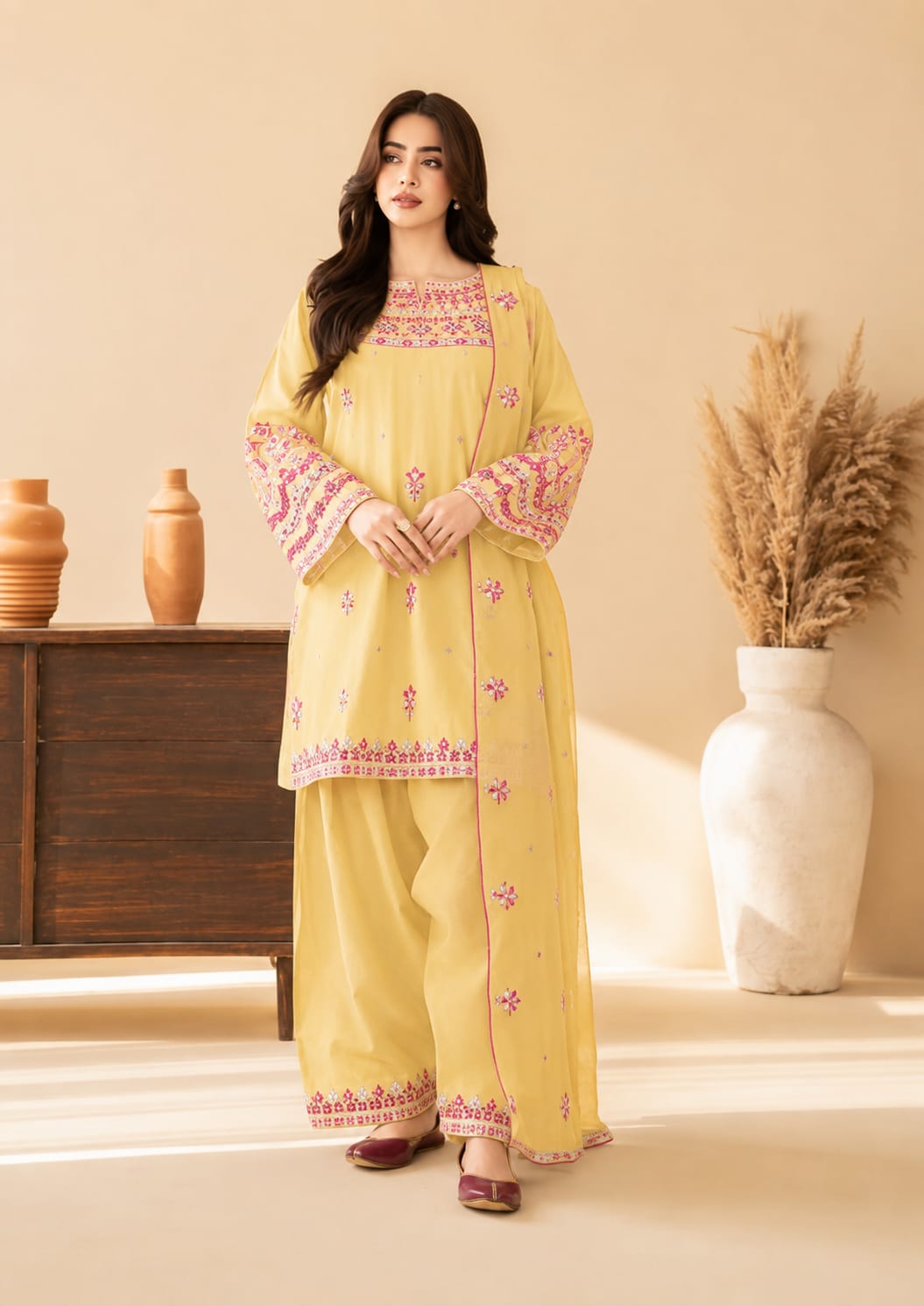 Siyah Gul – Cotton Embroidered 3PC