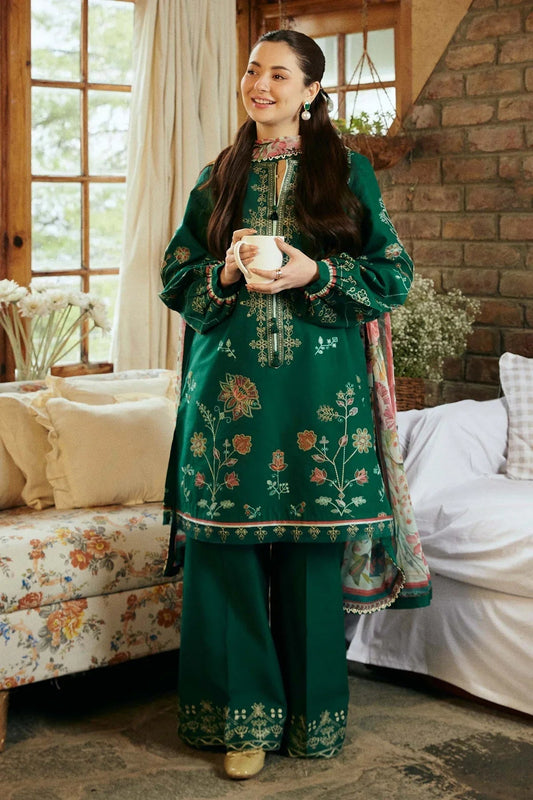 Zara Shah Jahan - Dhanak 3-Piece Unstitched Embroidered Suit