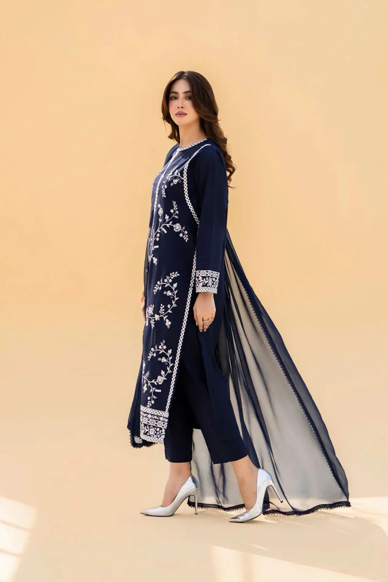 Safoora 3 Piece Dhanak Embroidered Suit – Winter Collection