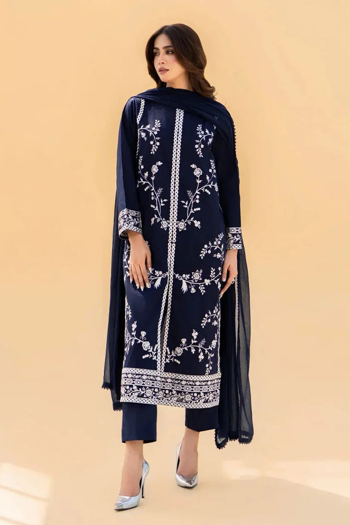 Safoora 3 Piece Dhanak Embroidered Suit – Winter Collection